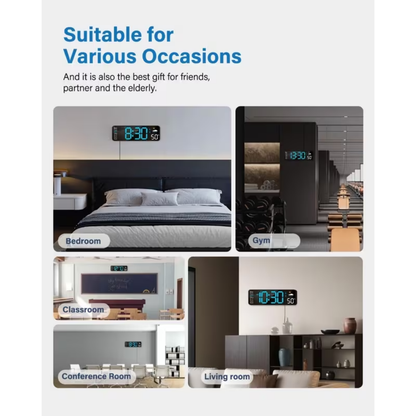 Reloj de pared digital led  con control remoto
