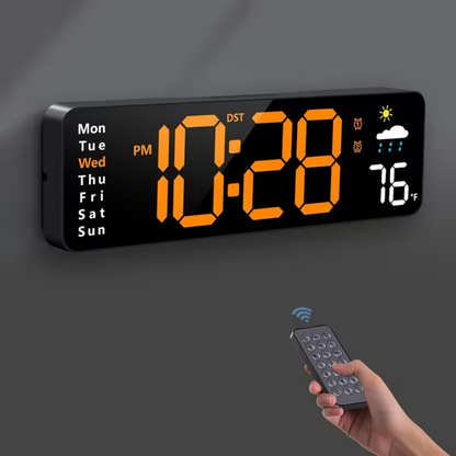 Reloj de pared digital led  con control remoto