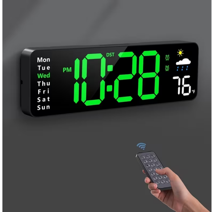 Reloj de pared digital led  con control remoto